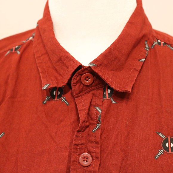 Deadpool Marvel Button Up Shirt - Picture 9 of 16